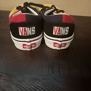 Vans Red, Yellow, and Black Sneakers